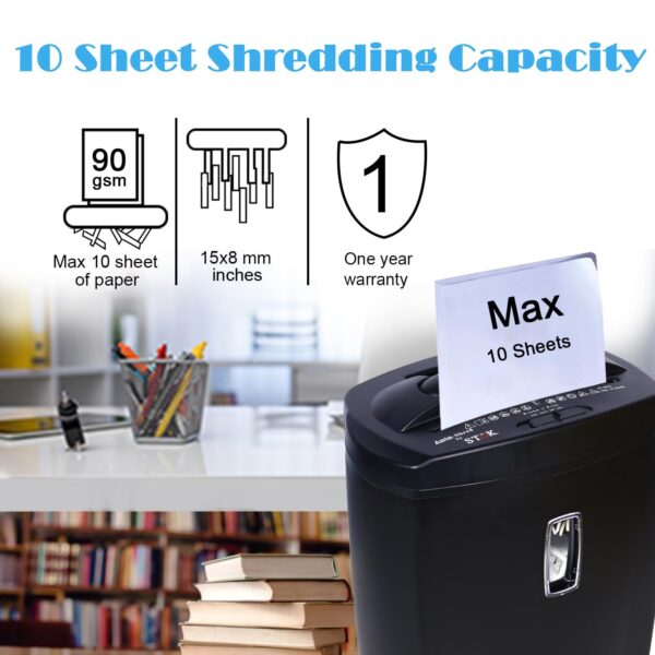 ST-30CC 10 Sheet Cross Cut Paper, CD/DVD, and Credit Card Shredder with ...
