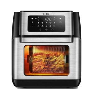 ST-AFD-10L Electric Fryer with 3D Smart Rapid Air Technology/LED Digital Touchscreen/8 Presets/10 Liter Large Basket Capacity 1500-W Electric Hot Air Fryers